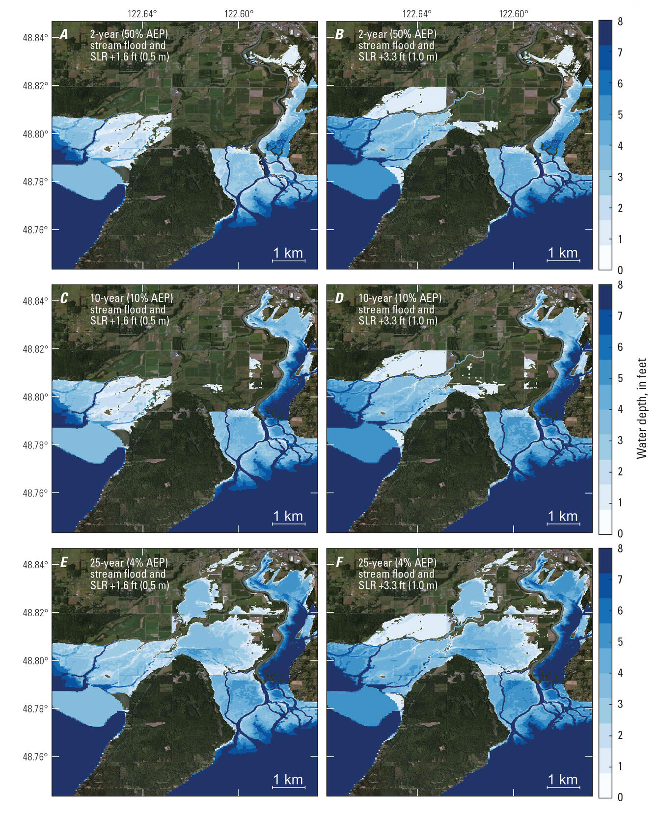 Lower Nooksack River flood projections U.S. Geological Survey